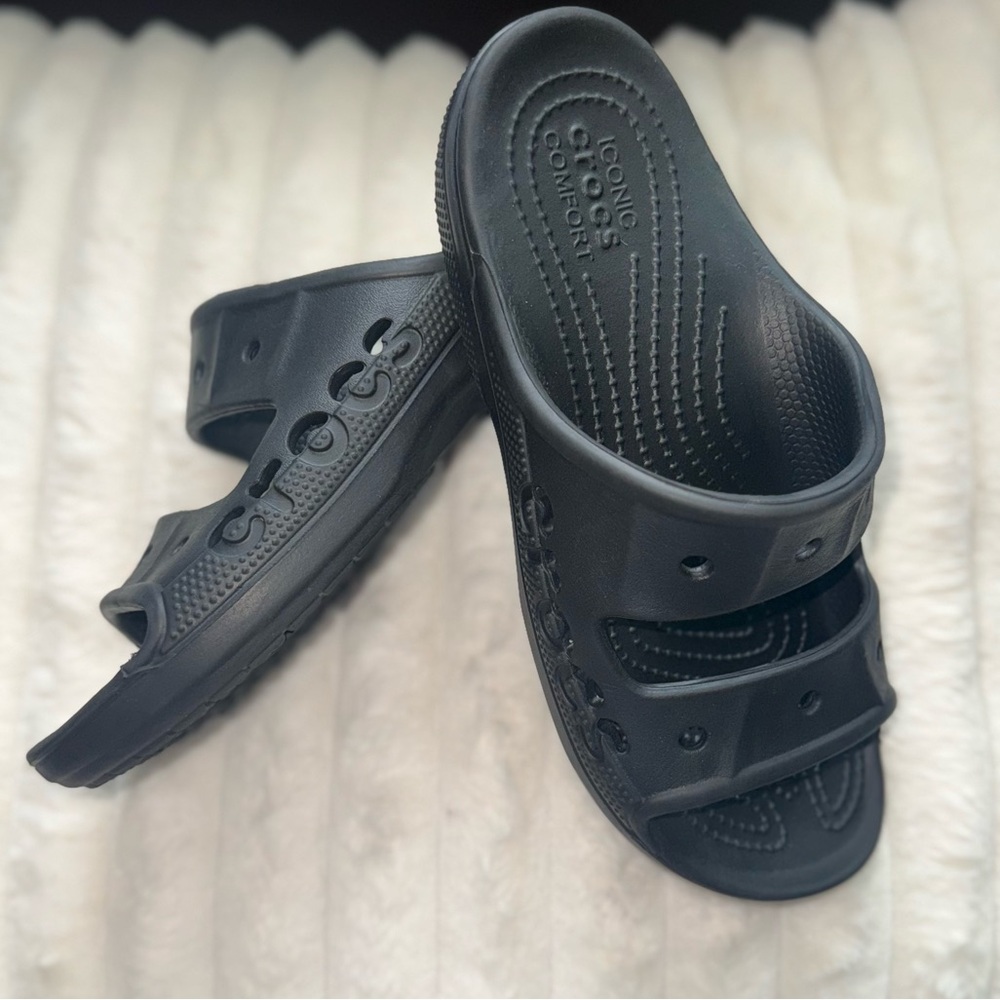 Crocs Black Slip-On Sandals